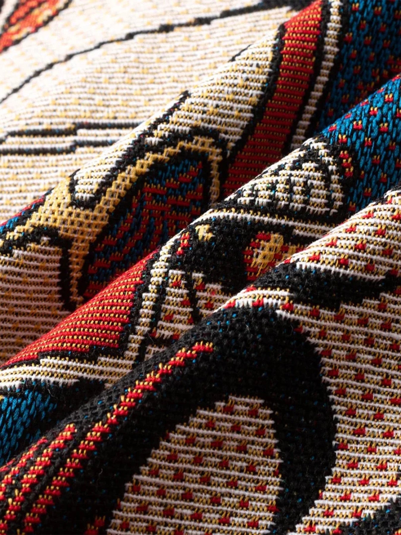 Comic Print Jacquard Oversized Shirt Jacket